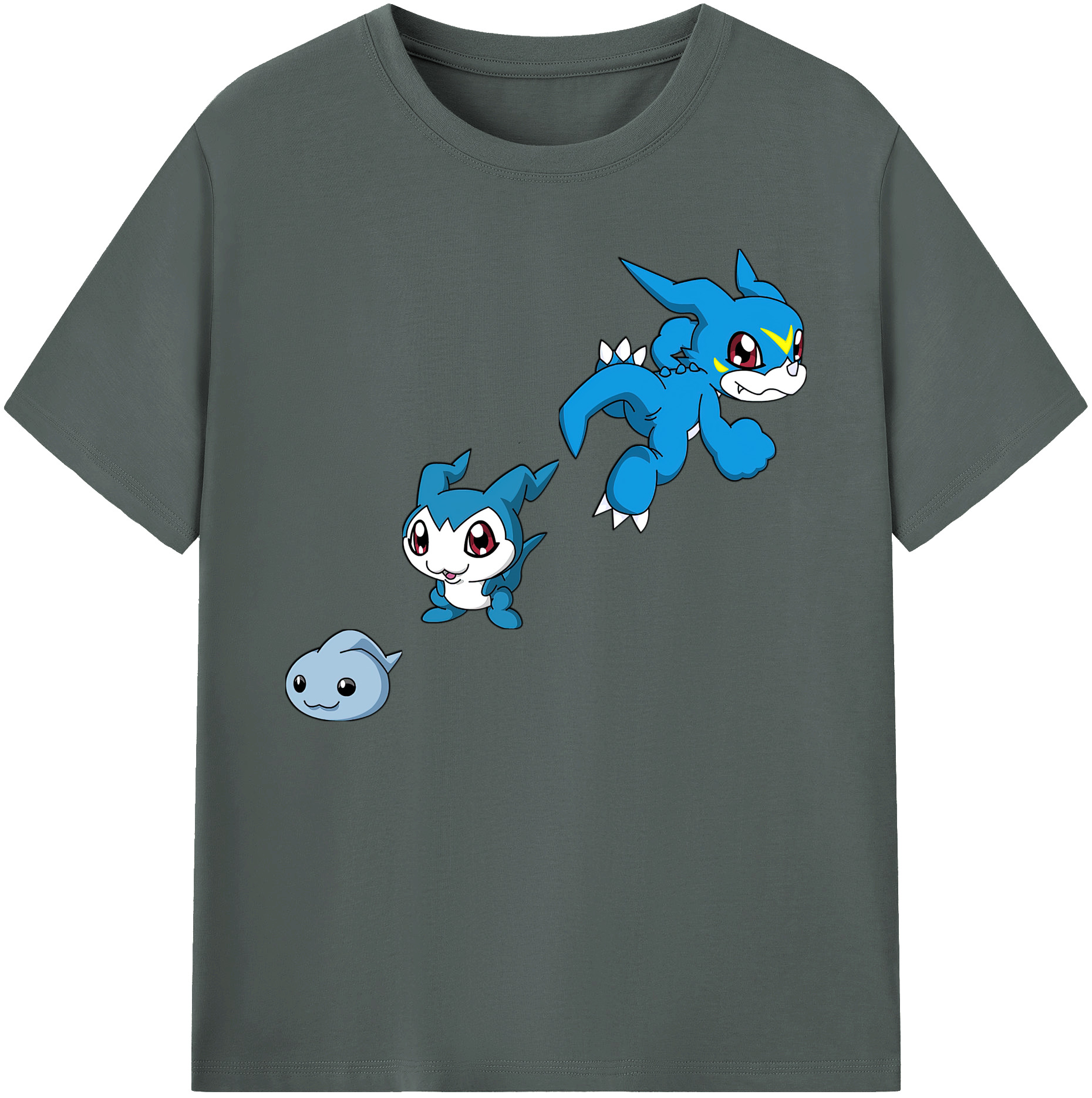 （画像用） Digimon デジタルモンスター/デジモン 綿100％ メンズ半袖Tシャツ｜肌触りやわらか＆通気性